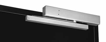 support units 4210/4250 Controlled remotely by area/ceiling detectors Surface mounted to the pull (hinge) side frame face Slide track mounts directly to door Minimum 4" ceiling clearance required