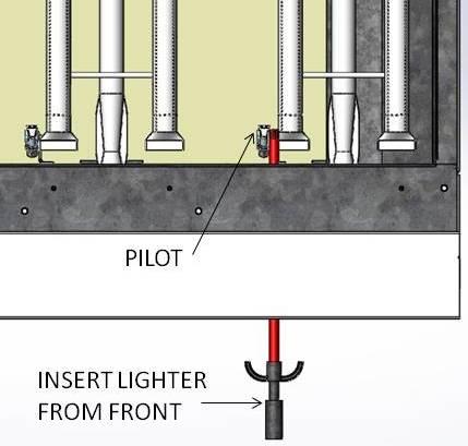 Operating Instructions Lighting Instructions Hot Top Section 1) Remove Hot Top plate, turn main gas supply on. Turn knobs to the ON position for 5 seconds, purging the air in the gas lines.