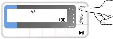 4.9 Delayed start button Pressing this button it is possible to select, during the programme selection phase, a delayed start.