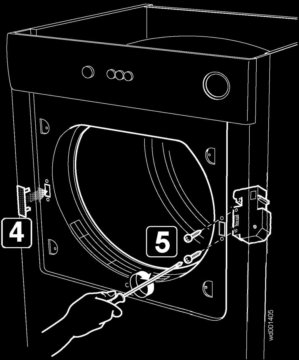 B) and separate the wires for the door lock from the remaining wires. 10. Re-tape the remaining wiring. 11. Insert the general wiring harness into the support(s) positioned on the duct (fig.
