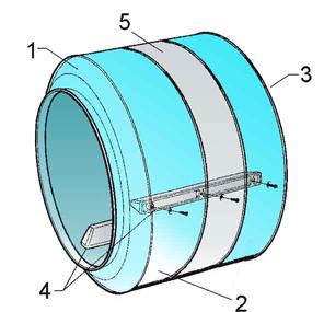 5.3 Drum The drum consists of a drum housing where the two flanges are crimped, the rear one with a hole that allows the air to flow through and the other open to allow the insertion of the clothes.