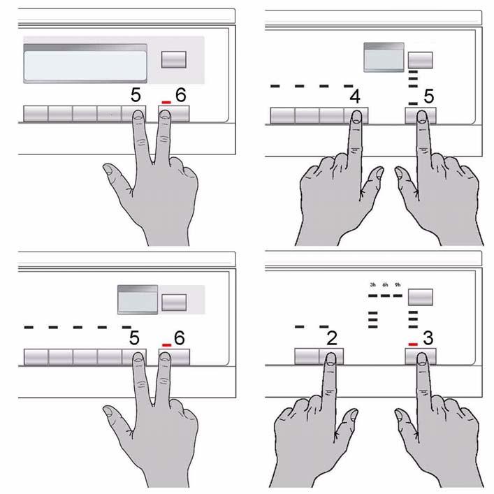 Switch the appliance ON by turning the programme selector knob one position clockwise. 3.