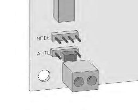 From the factory the far right AUTO pins are jumped and the control board is in manual mode operation (see Figure 12).