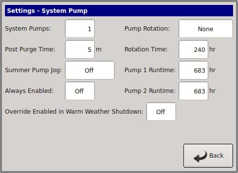 OPTIONAL FEATURES System Pump connections System Flow Prove Switch System Pump 1 while running: this process is also used in an attempt to re-establish flow. 2.