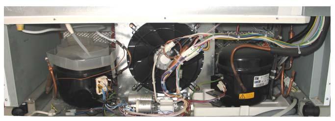 otor compartment Condenser Compressor refridgerator compartment