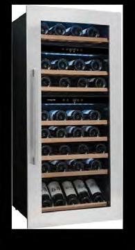 MULTI-COMPARTMENT SERVICE WINE CABINETS AVI97X3ZI 97 3-compartments service wine cabinet 59,5 (W) x 55,9 (D) x 178,8 (H) Reversible 3-layers glass door, anti-uv treated, stainless steel frame 9