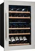10-18 C AVI94X3Z 71 3-compartments service wine cabinet 59,2 (W) x 55,7 (D) x 123 (H) Reversible 3-layers glass door, anti-uv treated, stainless steel frame 7 semi-sliding wooden shelves 1 fixed