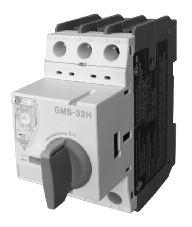 Accessories GMS (Manual Motor Starters) Ordering Key Type H: High breaking capacity Rated operational current GMS-32H-13 GMS32H Overload and short-circuit protection Operational current range: