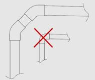 Installation Guide Main tips: Prevent the installation of 90º elbows on