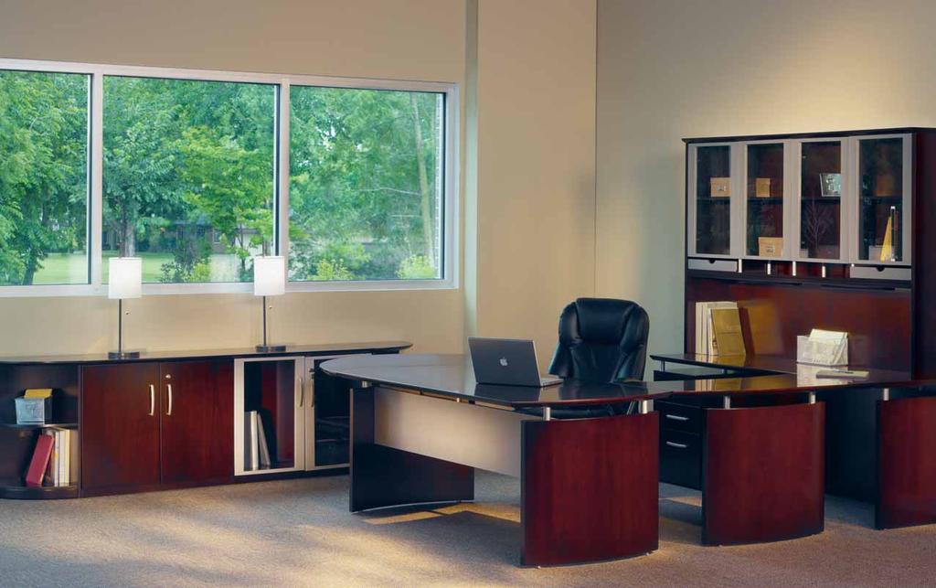 EXECUTIVE OFFICE The Napoli Series features Italian-influenced, sophisticated styling.