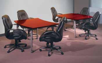 NAPOLI ROUND CONFERENCE TABLES ARE PERFECT FOR LARGER PRIVATE OFFICES OR SMALL MEETING AREAS.