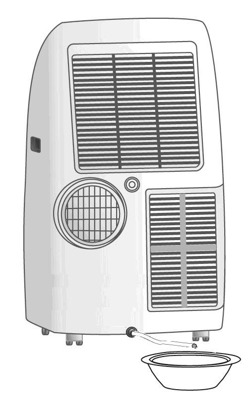 NOTE The air conditioner does not cool the room when operating as a dehumidifier. When the appliance is used as a dehumidifier, the flexible pipe must not be connected.
