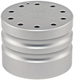 Blocks are anodized aluminum. A thermowell is included on each for insertion of a temperature sensor.