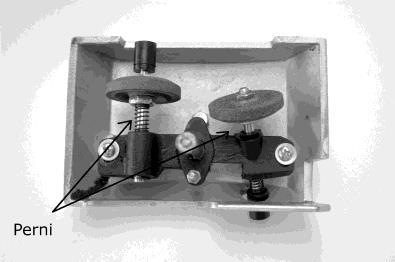 drops of oil on the shaft behind each sharpener stone (Fig 18); Push both sharpener buttons a couple of times to distribute the oil onto the shafts; Put several drops of oil also on