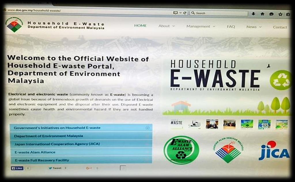 Official Website of Household E-waste Portal, Department of