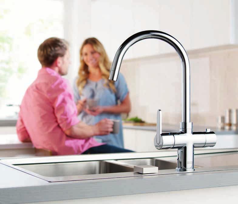 TAPS WORTH TALKING ABOUT The ever-evolving Franke tap range provides you with endless shape, line and contour possibilities and provides your kitchen with a focal point and in some cases, a talking