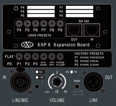 immediate with up to 10 presets. And exclusive functions such as Dynamic Loudness and Feedback K iller.