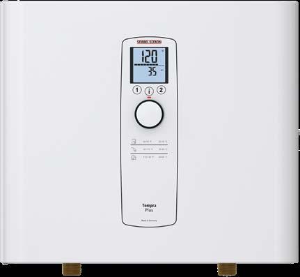 Tankless electric water heaters for point-of-use Superior, Reliable & Energy Saving Performance All Stiebel Eltron tankless electric water heaters have flow and temperature s.
