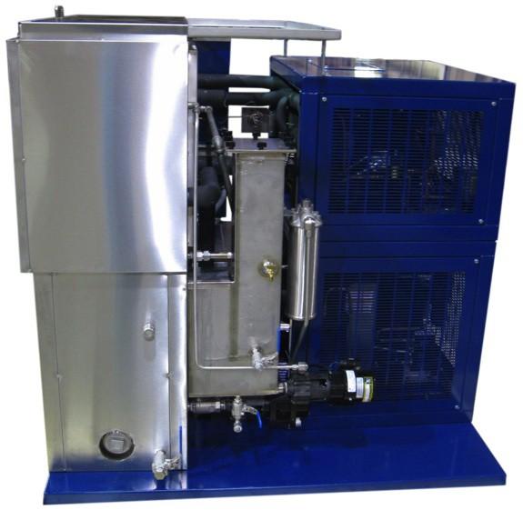 M Series Side View Model MLR-216-LE Manual Sliding Cover Water Separator & Drain Freeboard Refrigeration Distillate Reservoir Still Inlet Filter Canister Primary