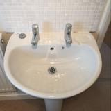 Bathroom (Dual Access) Bathroom Fittings Fitted Suite One white handbasin with