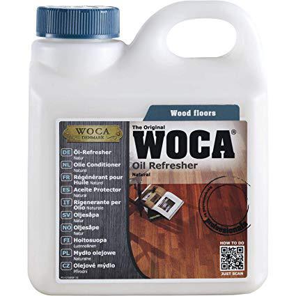Then moisten the cloth in the water and clean the wooden floor again with a clean cloth. 4. Allow the floor to dry for 2 hours before use. How to remove small stains with Woca Natural Soap. 1.