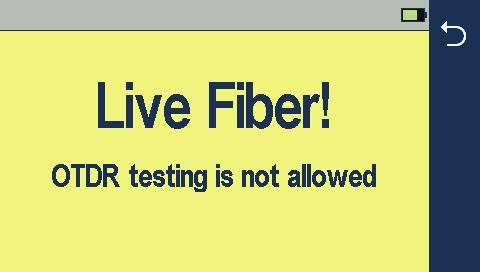 OTDR Modes: Live Fiber Detection and Launch Quality Check Live Fiber Detection To prevent service disruption on live PONs, FlexScan performs a Live Fiber check prior to every OTDR test.
