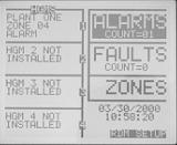 Select SYSTEM to go to the System Screen and then press FAULTS to go to the Fault Screen. Please refer to the subsequent section to learn more about responding to system faults.