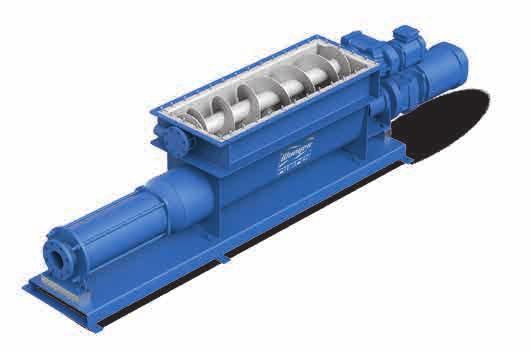Progressing cavity High-performance hopper feed KL-RÜ, KL-RQ, KL-RS, KL-R Triplex Progressing cavity Self-priming KL-S, KB-S Reliably convey dewatered high-viscosity sludge with a high