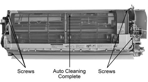 14. Remove the Auto Cleaning Complete by releasing the 5 screws.