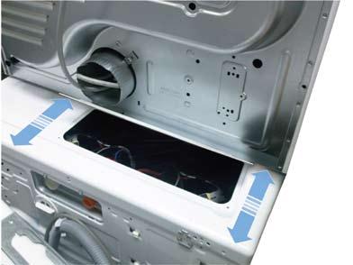Installation Flexibility Movable AdaptAble Controls provide the space saving convenience of stackable laundry without compromising capacity and retaining easy to reach controls.