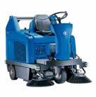 FLOORTEC R 680 - Ride-on sweepers w/ hydraulic dump Large horizontal lter captures dust effectively Flap lifting device for picking up large debris Electric lter shaker for continuous sweeping