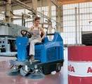 protects both sweeper and inventory Epoxy powder coated steel frame prevents corrosion Large ride-on sweeper with hydraulic high-dump for high-capacity sweeping The FLOORTEC R 680 is a high capacity