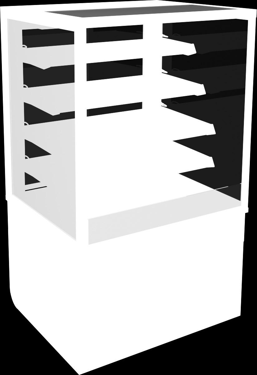 Individual shelf heating Deck forced heating Single glazed Ticket strips on