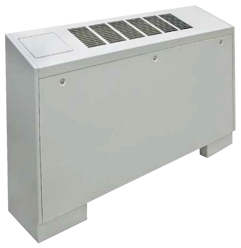 RBVS Vertical Slant Top Cabinet Factory assembled, vertical blow-thru, slim and attractively styled RBVS Slope top fan coils are designed for exposed floor standing applications such as public