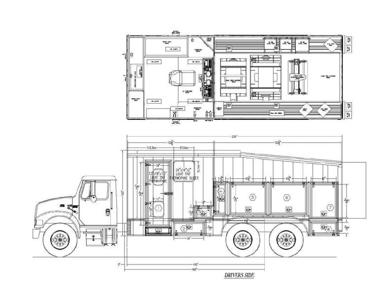 Customer can choose a tandem axle chassis.
