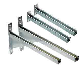 Easy~Fit Cantilever Arms Easy~Fit Cantilever Easy~Fit Arms These ready-made, hot-dipped galvanised steel cantilever arms with 14mm diameter holes, offer a quick and easy method of supporting