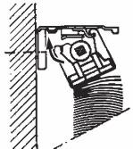 Push the swivel arm closed to lock the blind in place (see fig C).