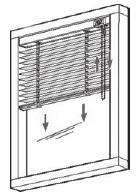 7. OPERATING THE BLIND a) Standard cord/wand operation: To lower the blind, pull the cord across the face of the blind.