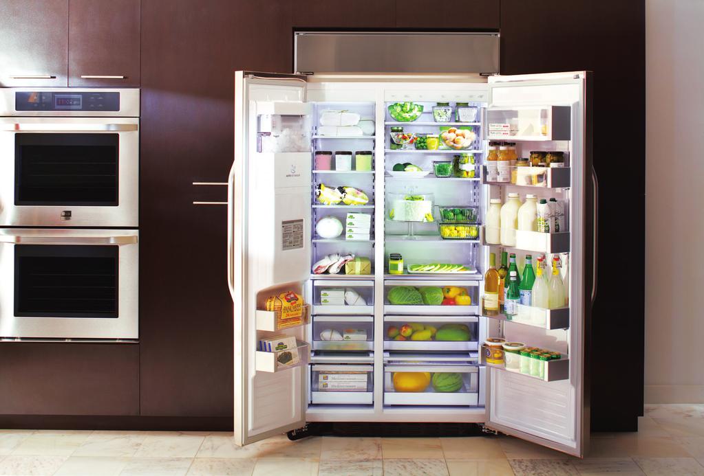 The answer lies in the built-in styling. A full 42" wide, this side-by-side refrigerator looks like it was built just for you. But with nearly 27 cu. ft.