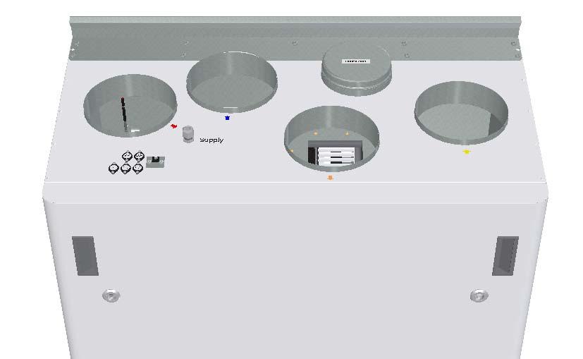 AHU 400 BV) Extract air from room Cooker hood Exhaust air Fresh air from outside Supply air to room