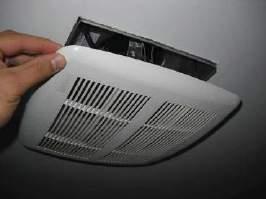 Dirt accumulates on the grill and the other components of the fan due to