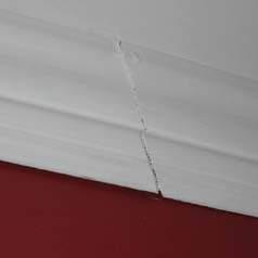 Sections of moulding may therefore separate slightly, or fine cracks may appear at their junction with finished surfaces.