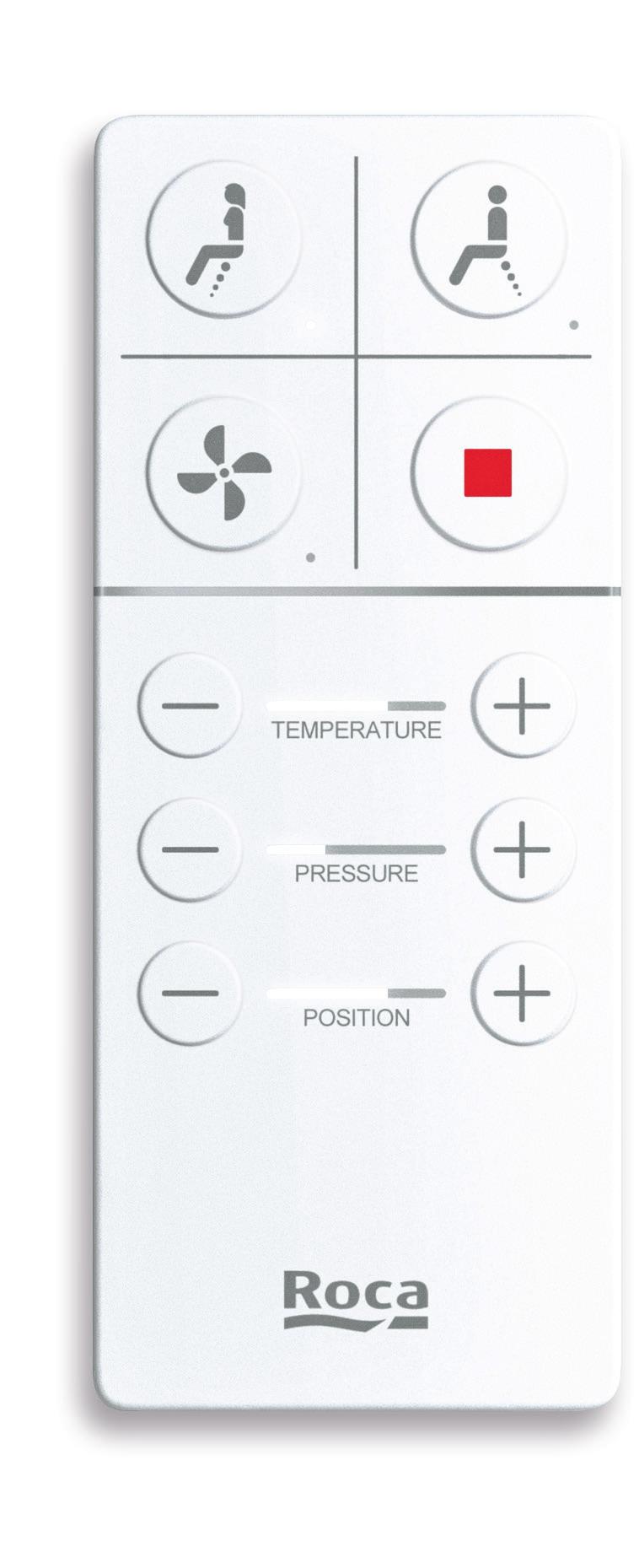 Main functions: Cleaning Drying Intuitive, easy-to-use remote control Display bars show selected levels Easily adjustable settings of: Water temperature