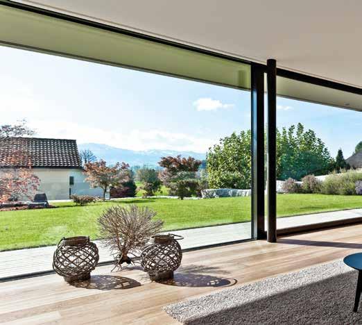 ALUMINIUM LIFT AND SLIDE DOORS SECURITY A state-of-the-art multi-point locking system combined with an anti-lift design make these sliding doors some of the most secure on the market.
