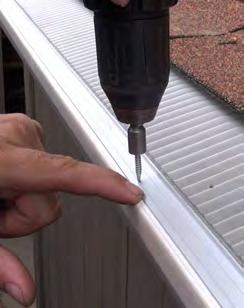 com 2 INSTALL OPTIONS You can either use the 3M Very High Bond tape (A) that comes pre-applied on each four foot section of gutter guard, or screw it on with the supplied self-tapping screws.