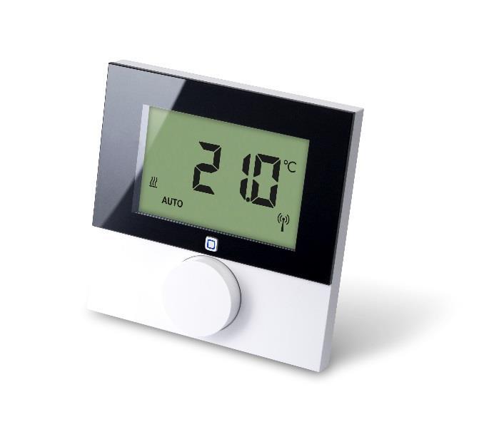 COMFORT IP: Room Control Unit Radio with Display The COMFORT IP Room Control Unit Radio with display registers the room temperature and the humidity in the assigned heating zone and regulates it via
