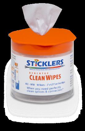 Clean Wipes Optical-Grade Wipes Sticklers Clean Wipes Optical Grade Wipes Makes wet/dry cleaning simple and