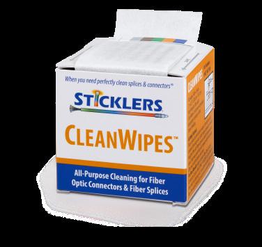 Box features six color-coded cleaning slots for multiple cleans per wipe. Slots accept LC and SC duplex.