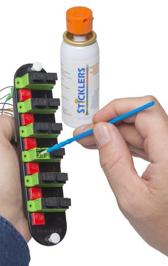 CleanStixx Connector Cleaning Sticks Sticklers CleanStixx Connector Cleaning Sticks Versatile sticks cleans all connector types, sizes or configurations Patented sintered polymer fibers for