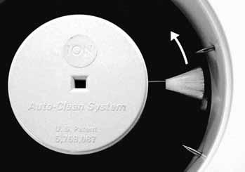 3.4 Using the Auto-Clean System (Option) The Auto-Clean System features a brush mechanism that sweeps the emitter points when the blower is turned off and on, removing accumulated residue from